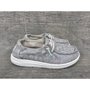 Hey Dude Wendy Youth Cat Eye Grey Slip On Shoes Size 11 Kids
